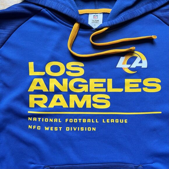 NFL Los Angeles Rams Size Large Mens Hoodie Blue and  Yellow NWOT - Picture 4 of 12